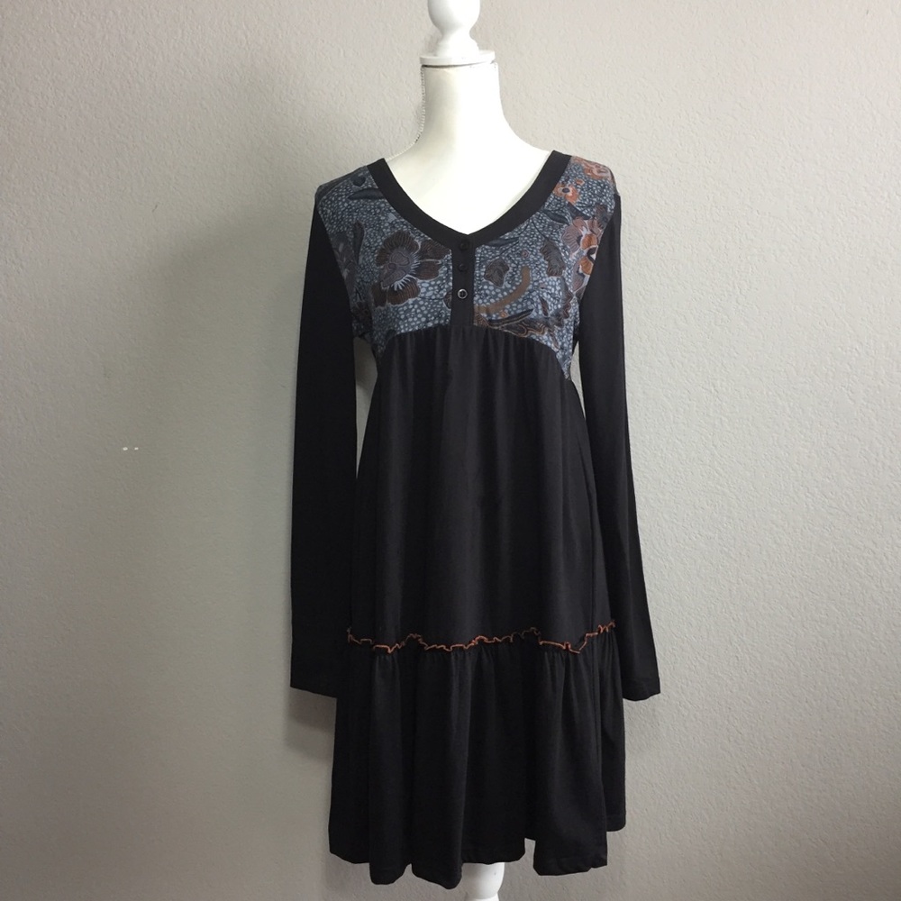 NWT Sacred Threads Boho Black Dress